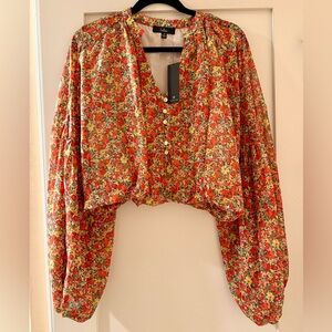 Lulu's Vibrant Floral Blouse